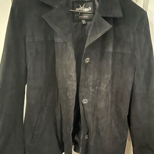 90s vintage Black Suede Jacket